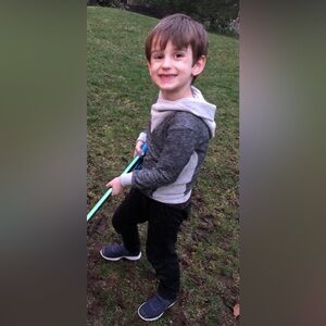 KIDS Lennon + Wolfe Two-Tone Gray Hoodie Sweater - SIZE 6